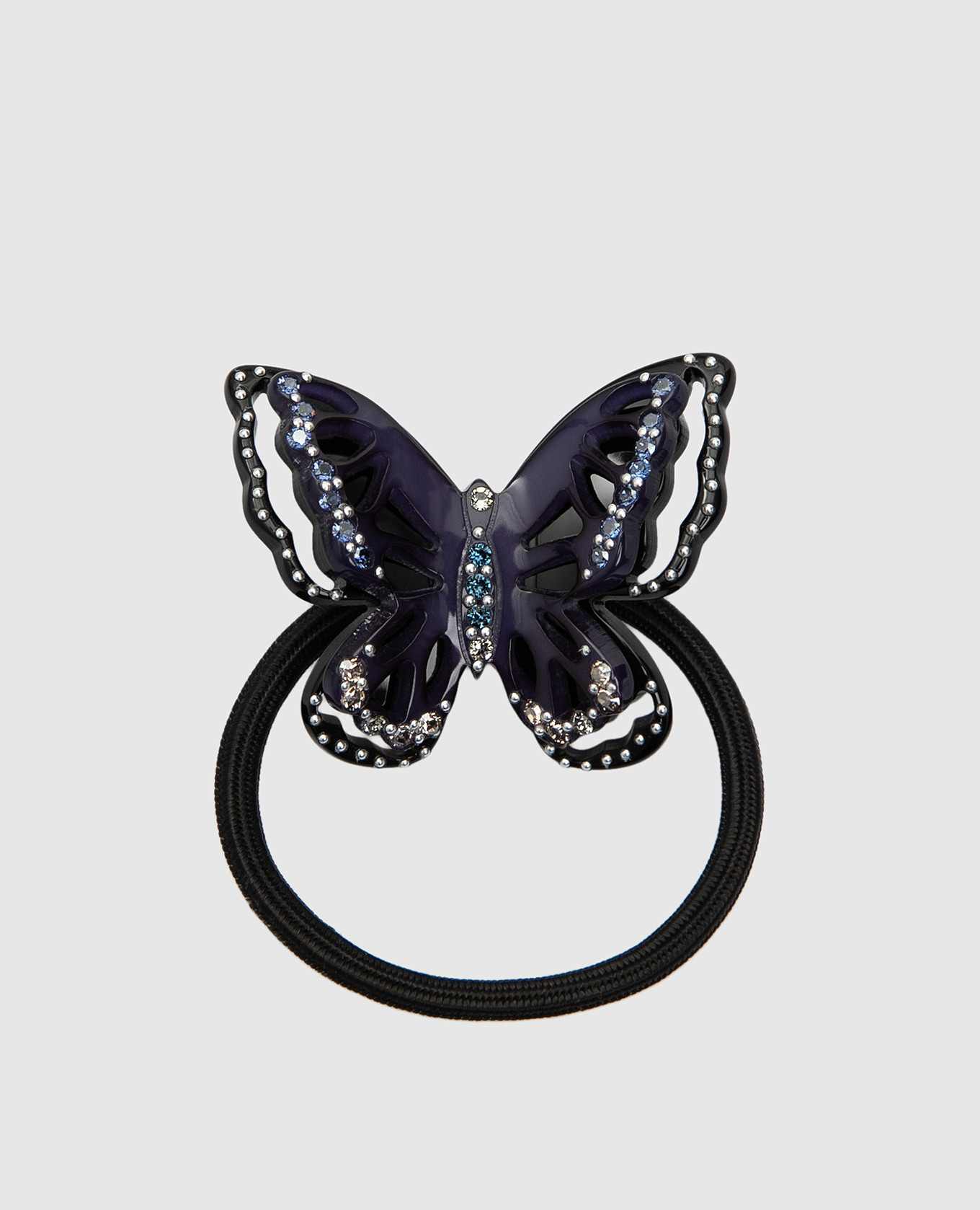 

Чёрная резинка с кристаллами Davidian, Черный, Аксессуары для волос