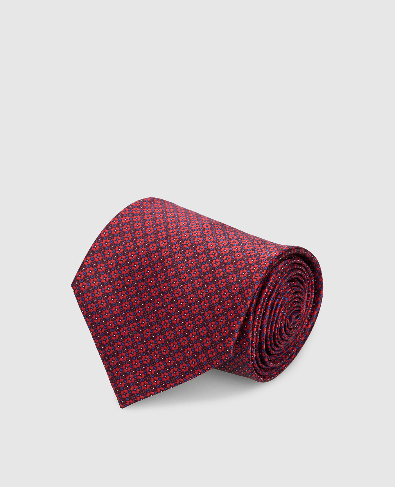 Бордовый шелковый галстук в узор