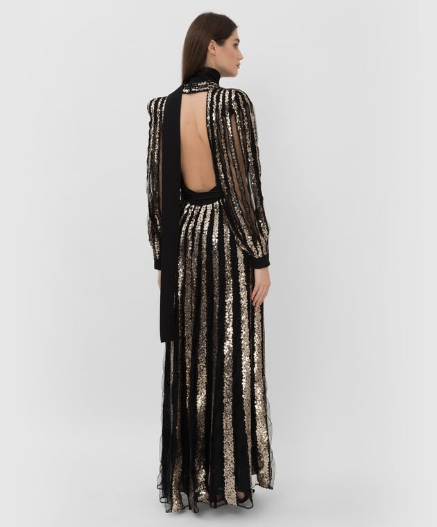 Elie Saab Вечернее платье с открытой спиной в узор 12290 изображение 4