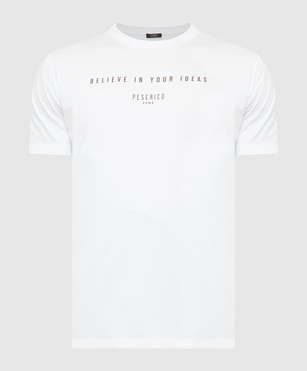 Peserico Біла футболка з принтом R55000J0Q700069