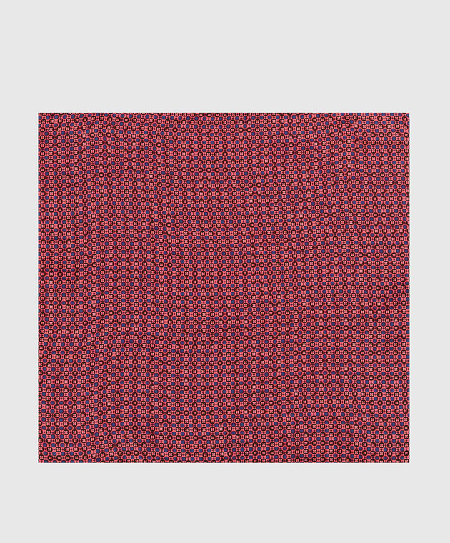 Stefano Ricci Дитячий бордовий шовковий набір з краватки і хустки-паші у візерунок YDH29025 зображення 2