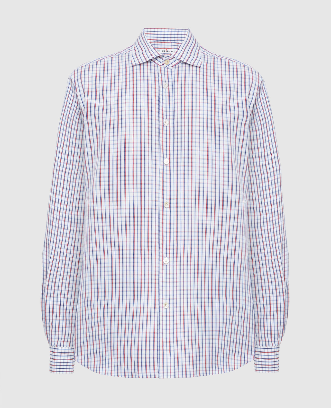 

Белая рубашка Kiton, Белый, С принтом