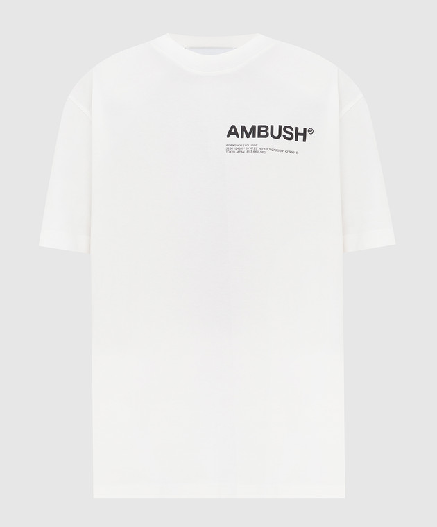 AMBUSH Белая футболка с принтом логотипа BWAA022F21JER001