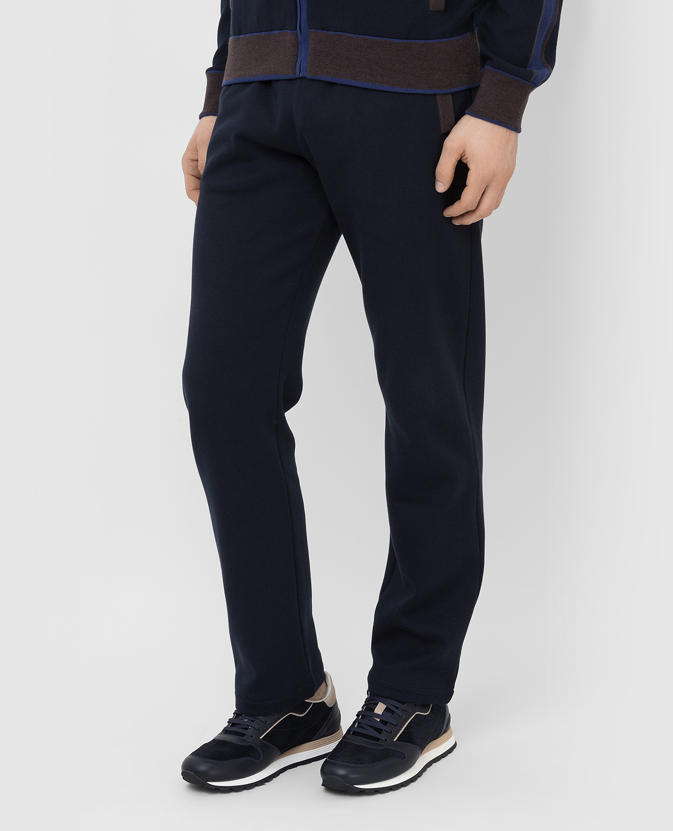 Bertolo Cashmere Темно-синие спортивные брюки 902088001965 изображение 3