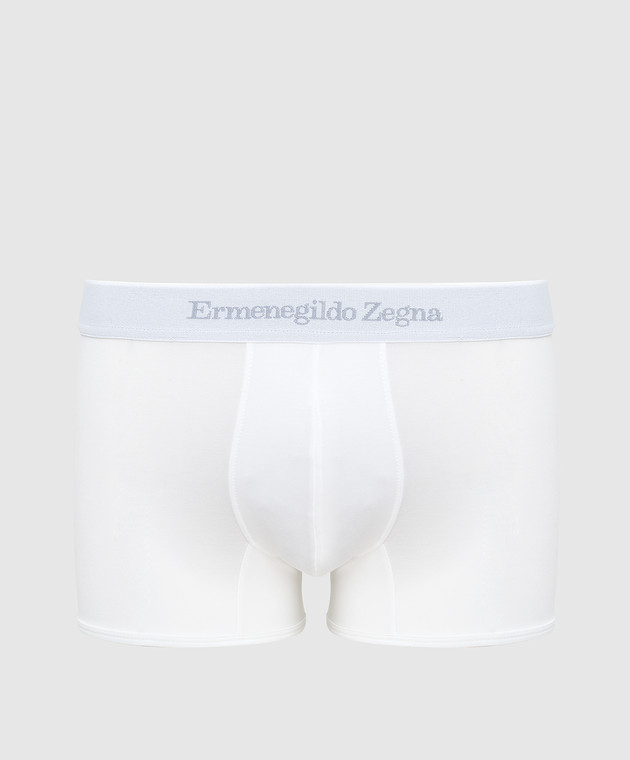 Ermenegildo Zegna Белые трусы-боксеры с логотипом N2LC60050