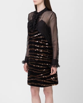 Bottega Veneta Чорна сукня з шовку 535176