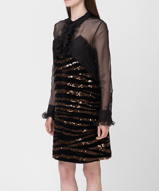 Bottega Veneta Чорна сукня з шовку 535176 зображення 3