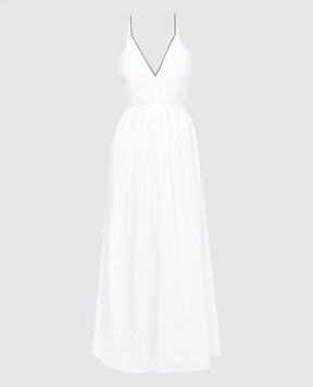 Brunello Cucinelli Біла сукня з відкритою спиною та розрізом M0H93A4925