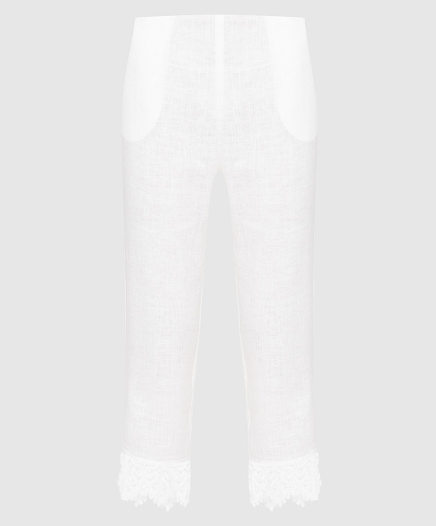 Ermanno Scervino Білі штани з льону D344P301LIK