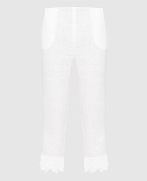 Ermanno Scervino Белые брюки из льна D344P301LIK