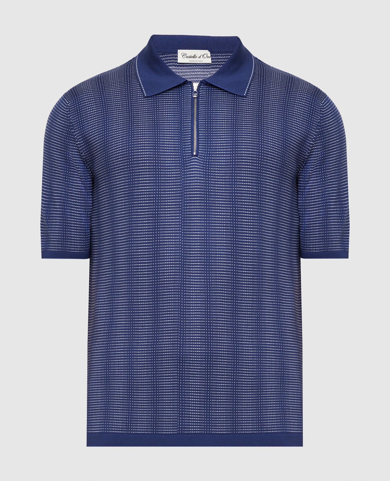 

Темно-синее поло из шелка, Синий, Поло