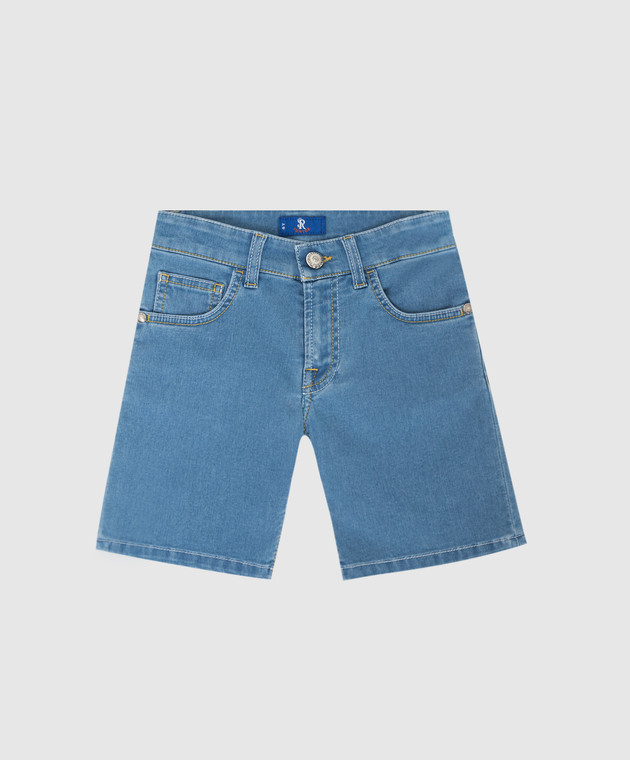 Stefano Ricci Детские светло-синие джинсовые шорты YFT0203030Z901