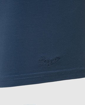 Ermenegildo Zegna Сині труси-транки з вишивкою логотипу N3LC61260
