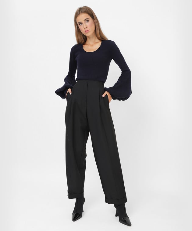 Roksanda Черные брюки из шерсти Azurea AW21P2362 изображение 2