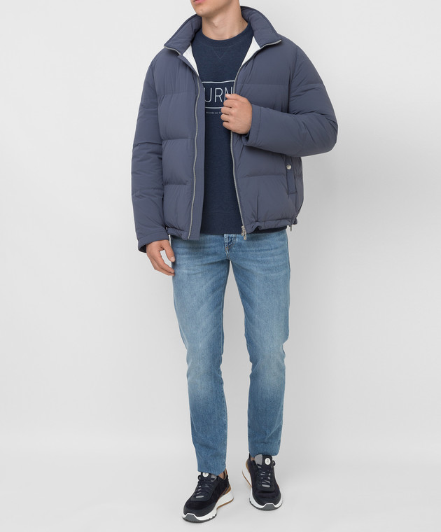 Brunello Cucinelli Светло-синяя пуховая куртка ML4911819 изображение 2