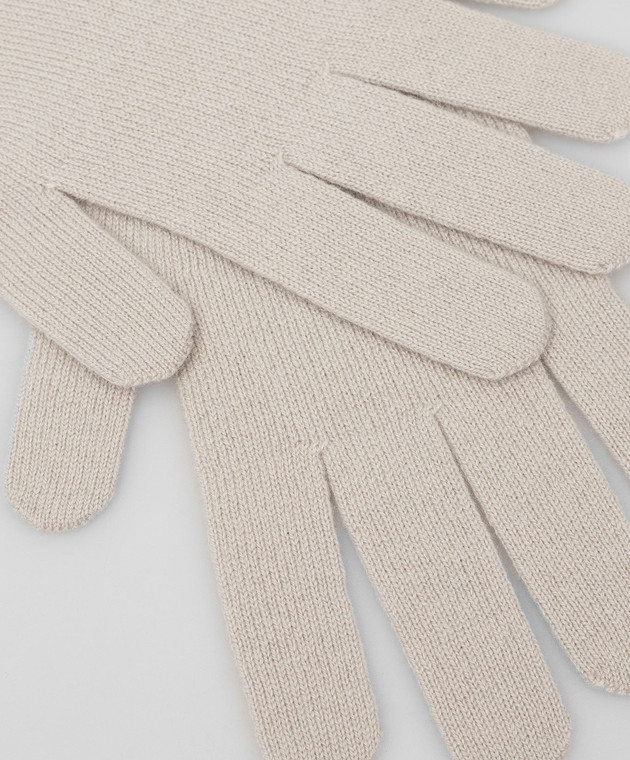 ANNECLAIRE Светло-серые перчатки из кашемира A8497615 изображение 3