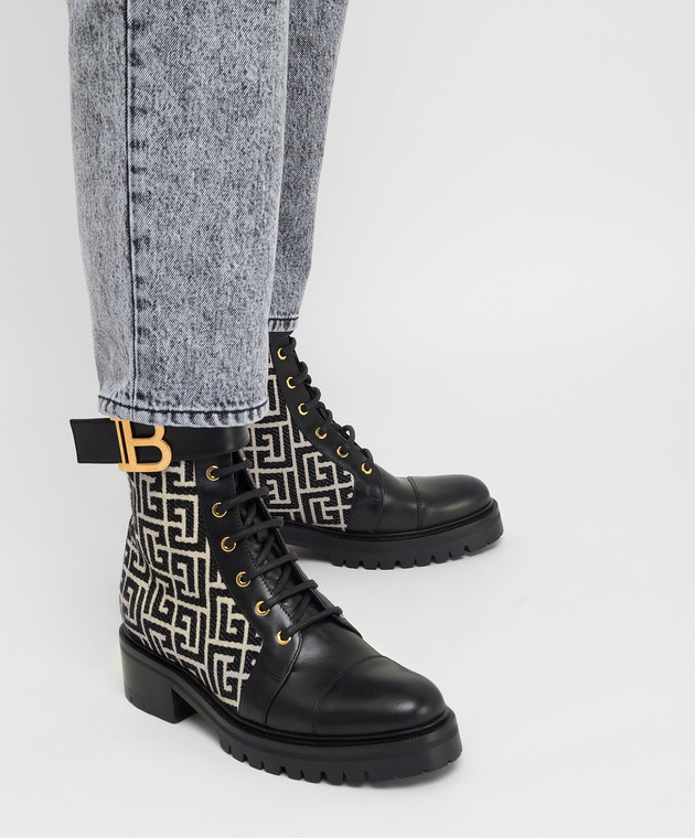 Balmain Кожаные высокие ботинки Ranger WN1TC502TJML изображение 2