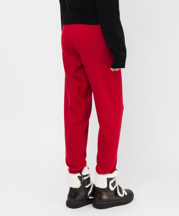 Babe Pay Pls Red wool and cashmere joggers DFB034 image 4