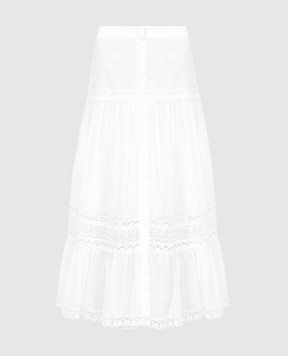 Charo Ruiz Белая юбка с кружевом 211405