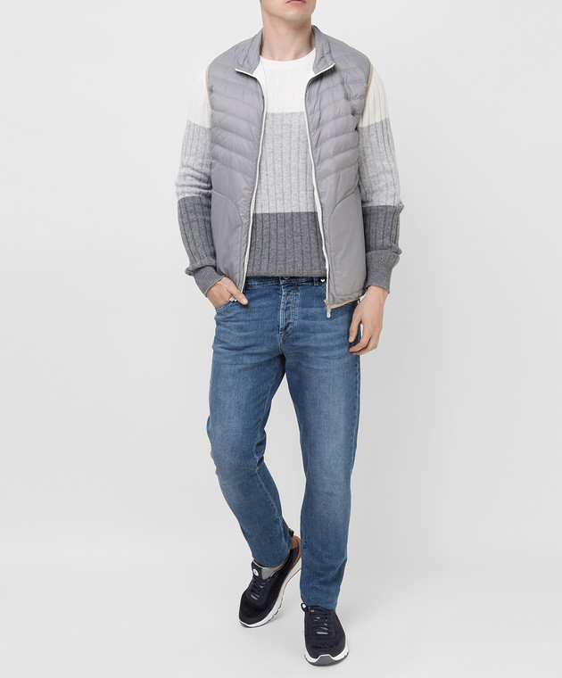 Brunello Cucinelli Серый пуховый жилет MR4051712 изображение 2