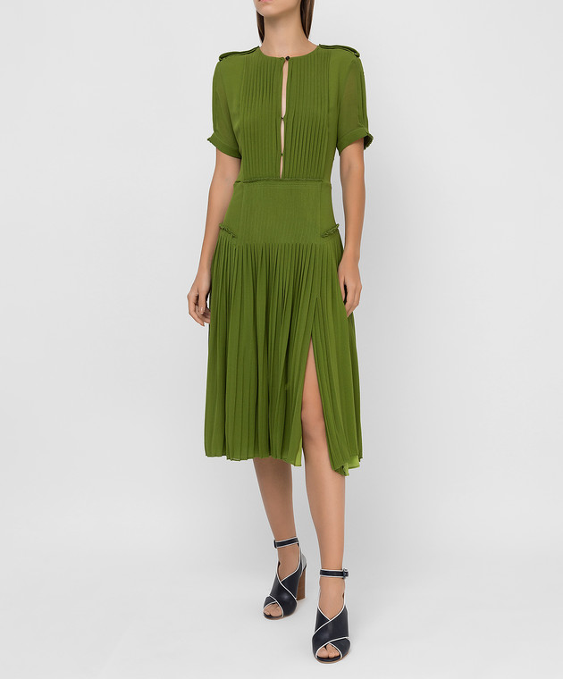 Burberry Зеленое платье из шелка 4556825 изображение 2