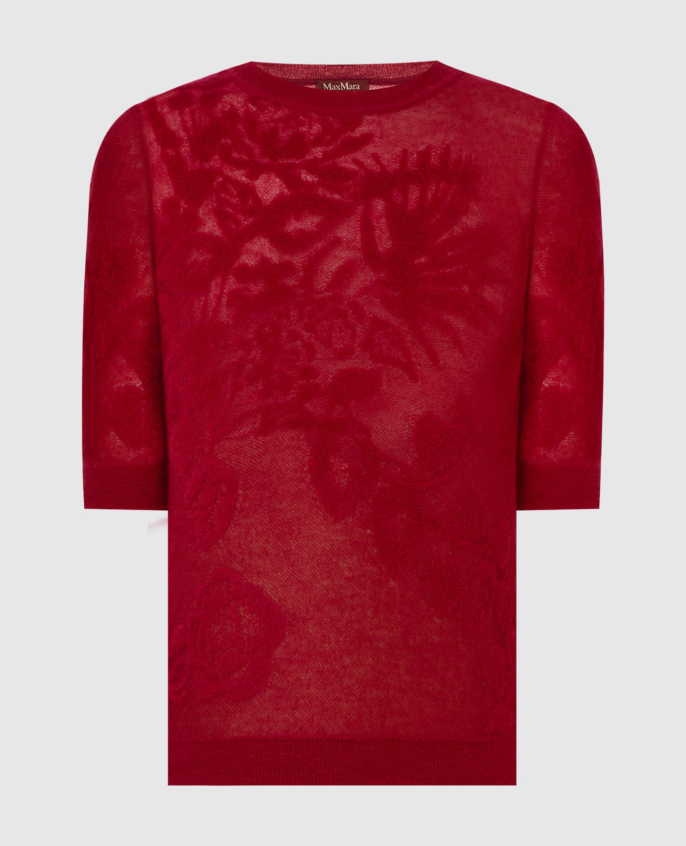 

Бордовый джемпер Getti с жаккардовым узором Max Mara, Свитера