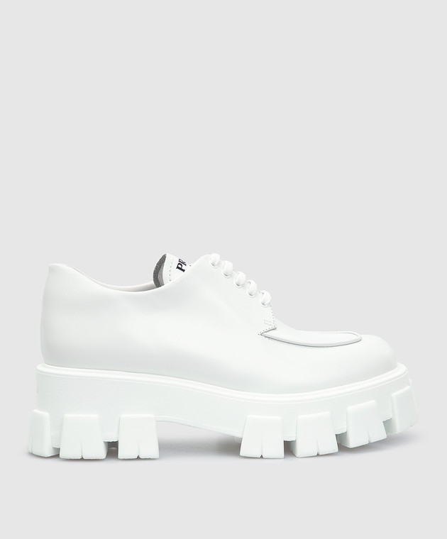 Prada - Белые кожаные ботинки 1E708LB4L купить в Symbol