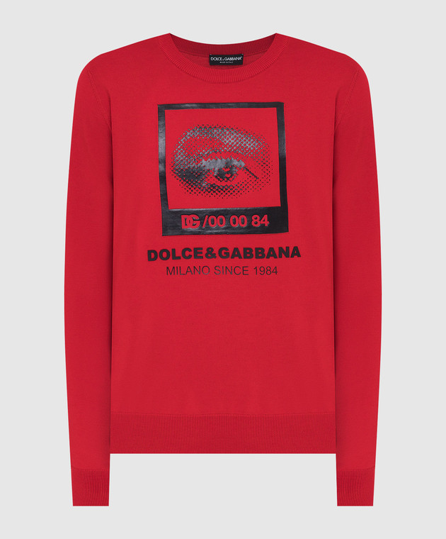 Dolce&Gabbana Джемпер из шерсти с принтом GXI25ZJCMV6