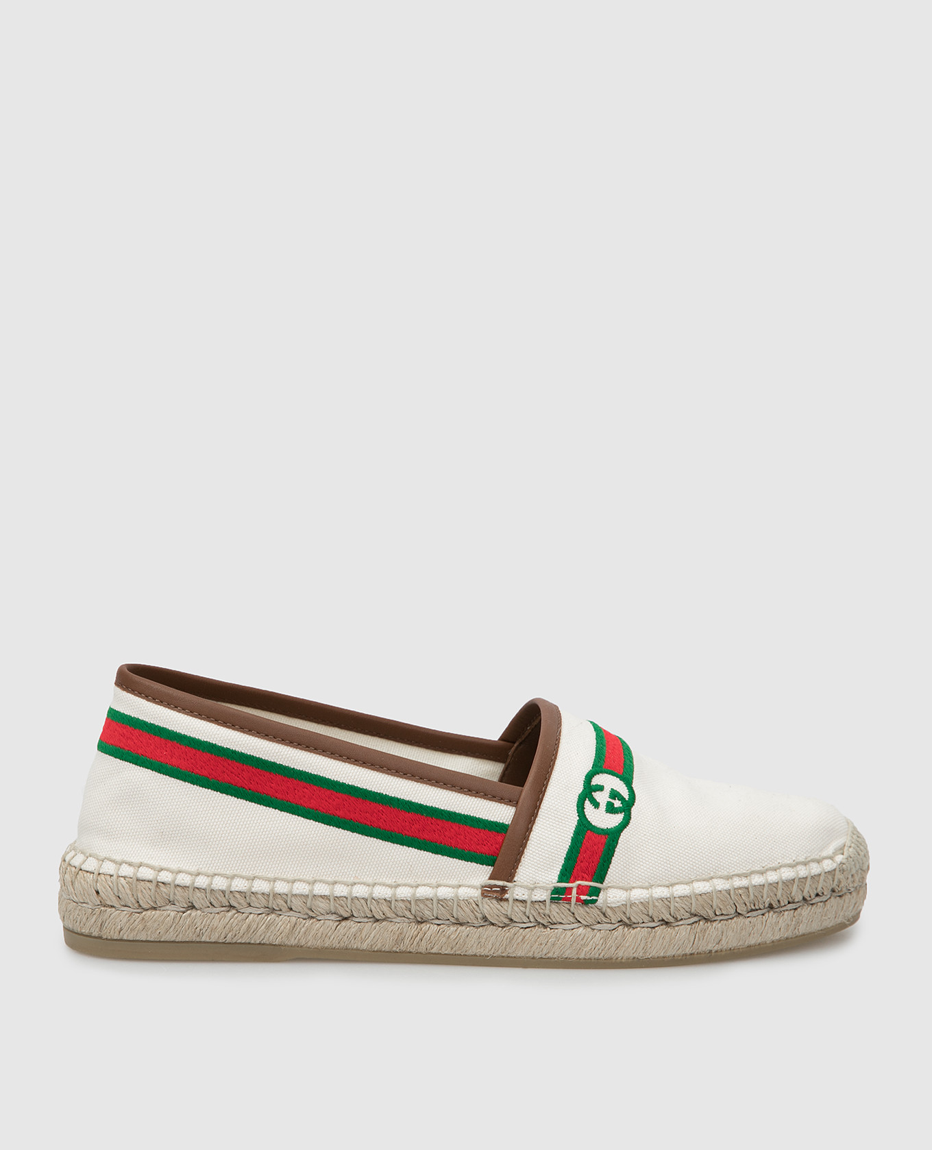 

Эспадрильи с вышивкой Web Gucci, Белый, Эспадрильи
