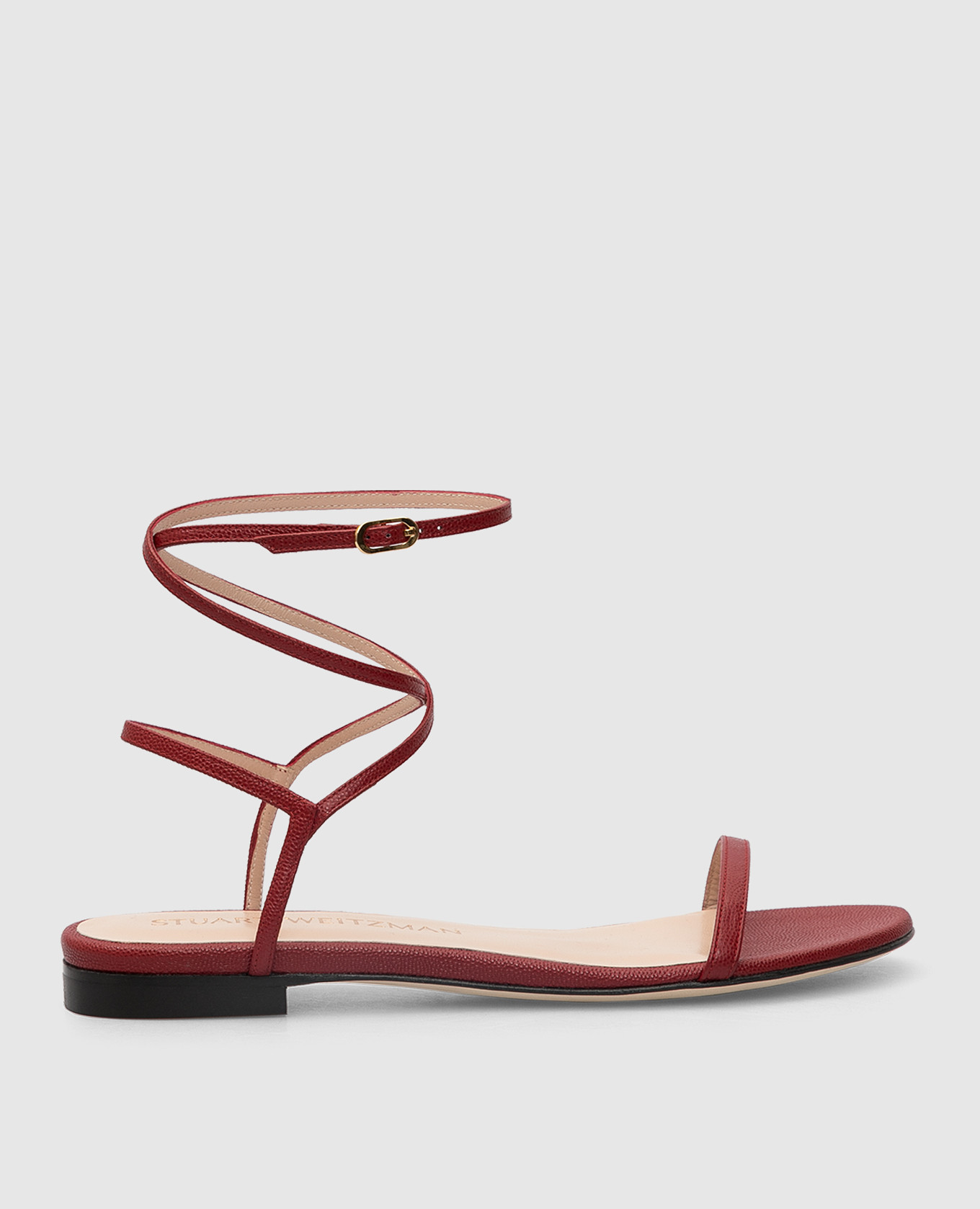 

Бордовые кожаные сандалии Stuart Weitzman, Бордовый, Сандалии