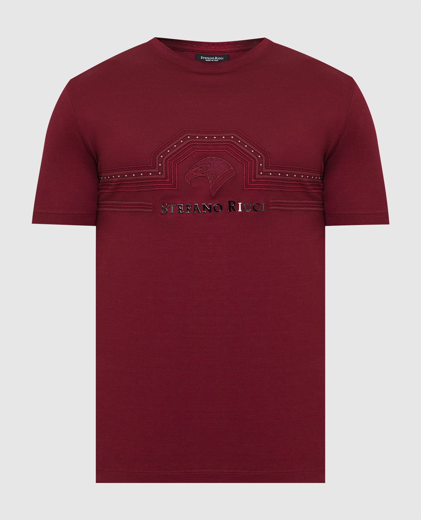 Stefano Ricci Бордовая футболка с логотипом MNH1401270TE0001