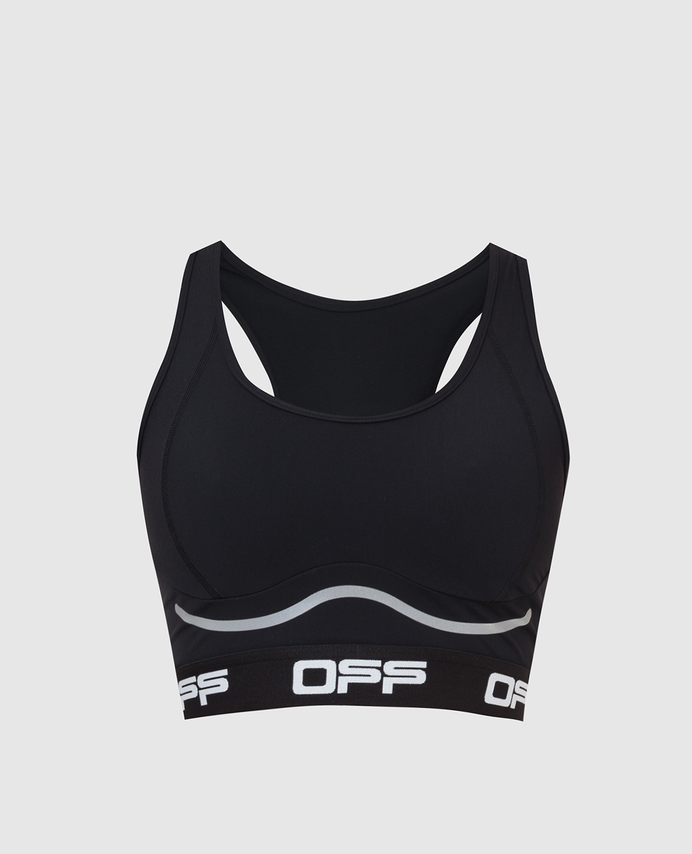 

Черный спортивный топ с узором, Топы