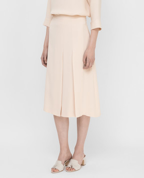 Loro Piana Бежева спідниця із шовку FAL0491