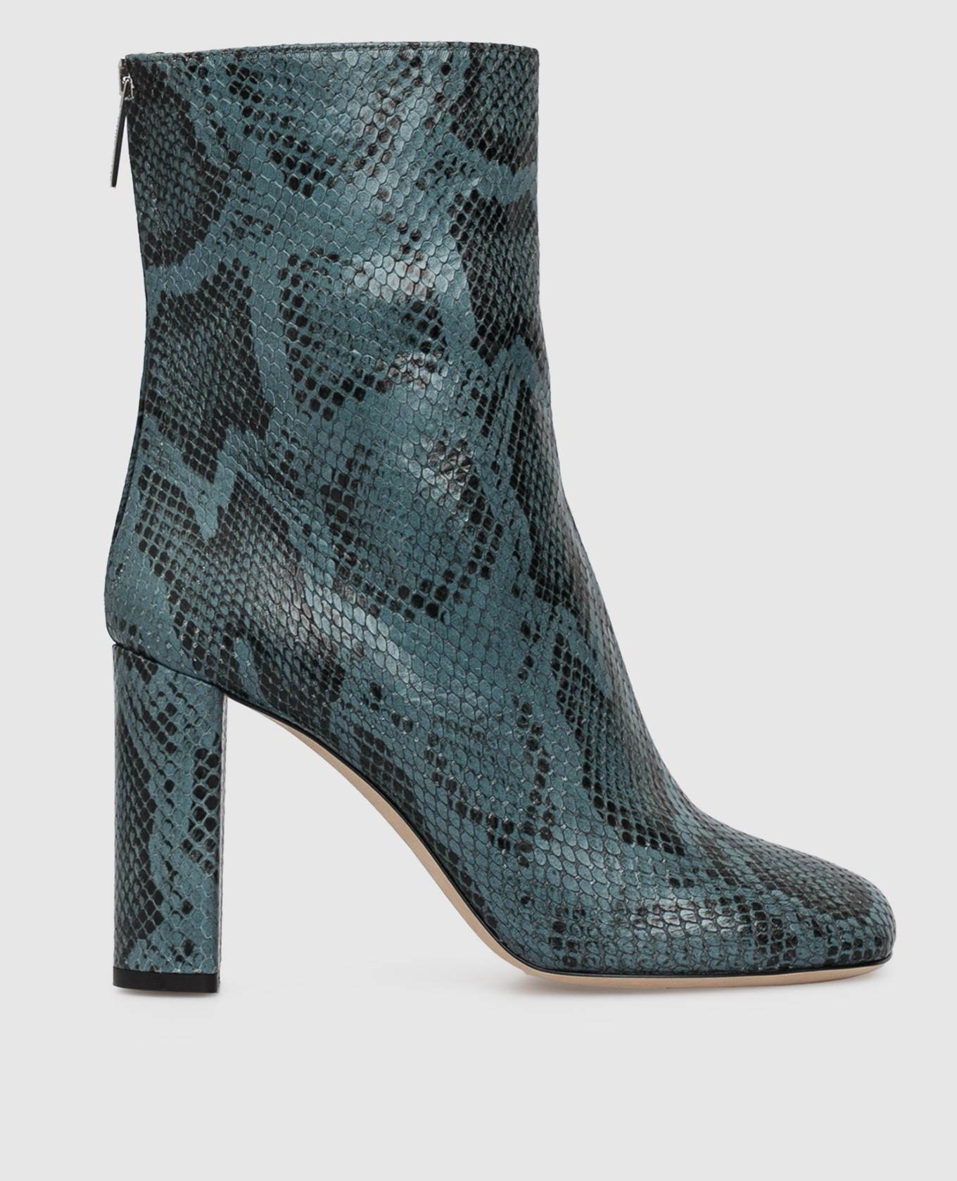 

Бирюзовые кожаные ботильоны, Голубой, Ботильоны