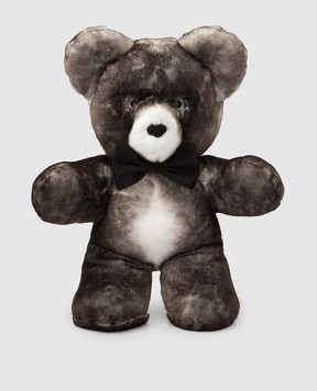 Stefano Ricci Детская серая игрушка Teddy Bear из меха кролика TEDDYLORYGHN01UUNIR