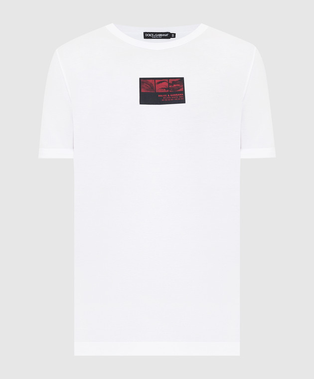 Dolce&Gabbana Белая футболка с нашивкой G8OA9ZG7BYP