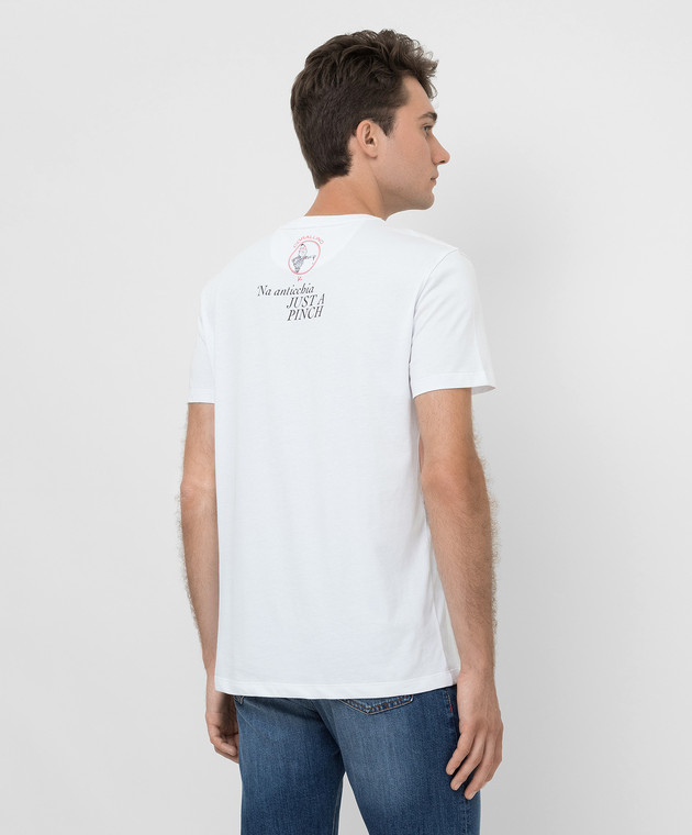 ISAIA Набор белых футболок с принтом Gesti BOXMC3JCAB2 изображение 4