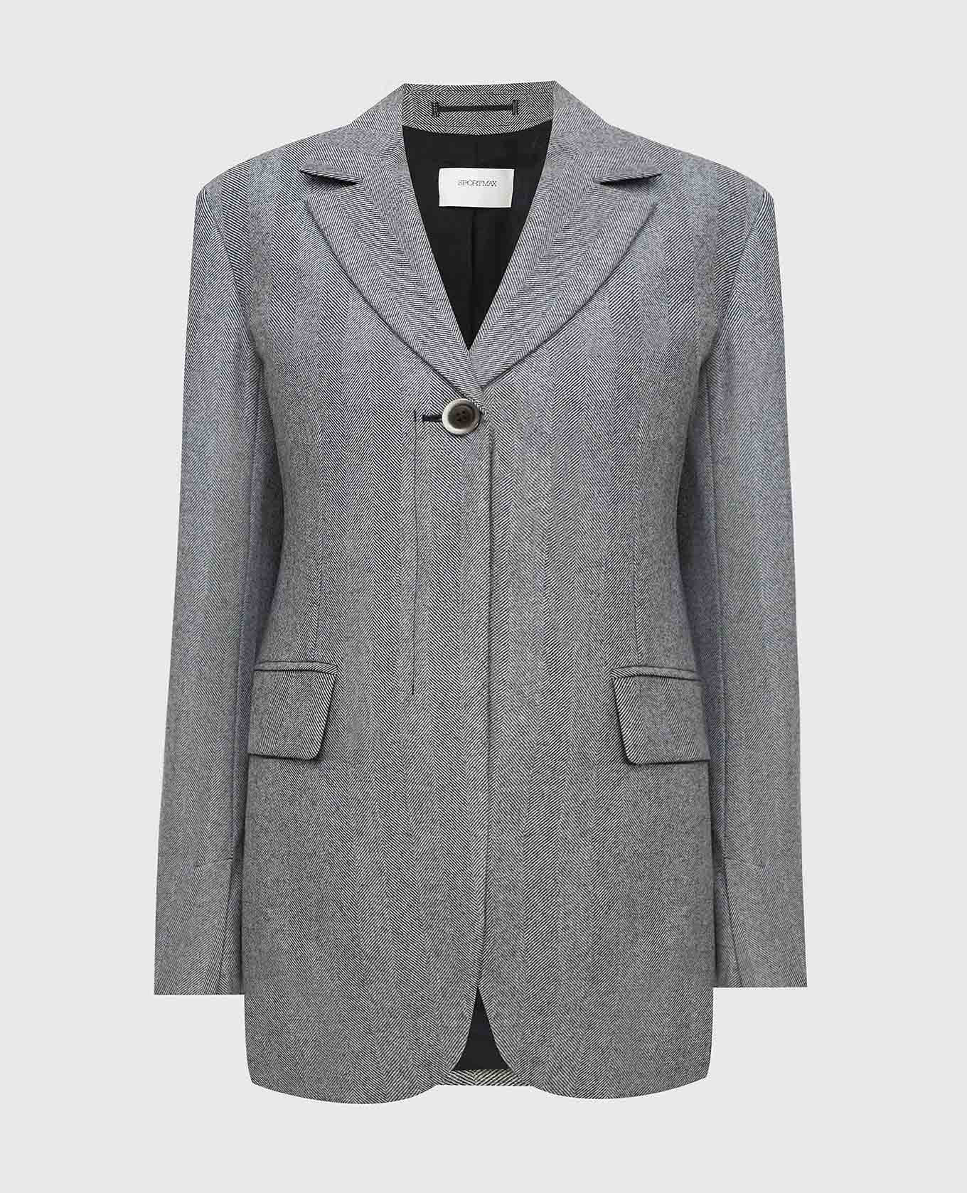 

Серый жакет Vetta из вирджинской шерсти Max Mara Sportmax, Жакеты