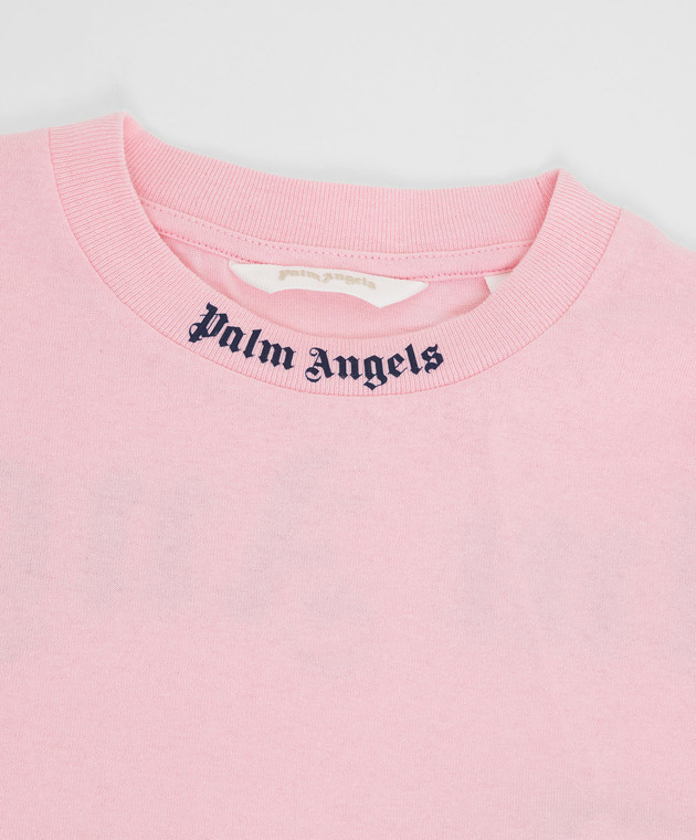 Palm Angels Kids pink longsleeve with logo print PGAB001F21JER001 image 3