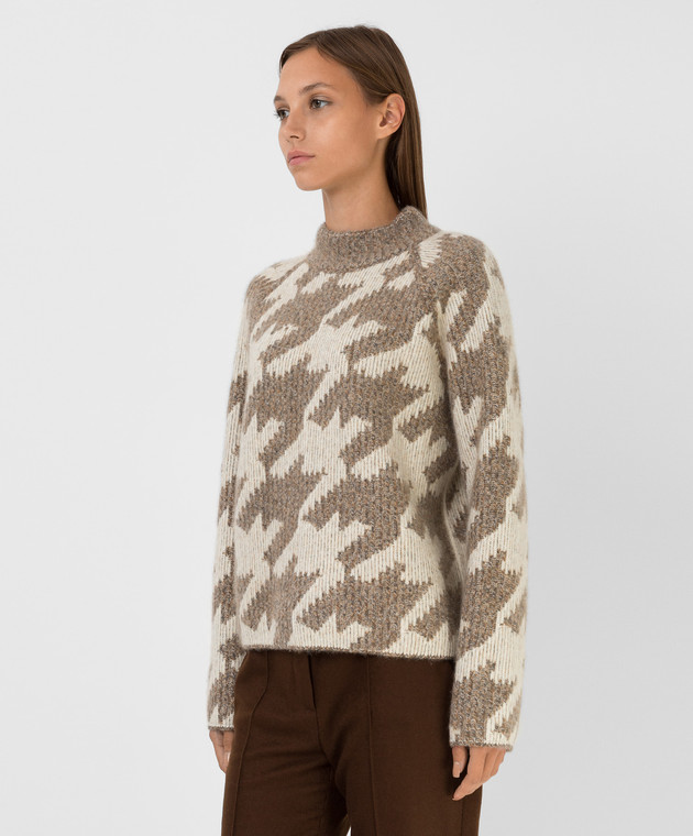 Loro Piana Cashmere sweater in contrast pattern FAL8601 image 3