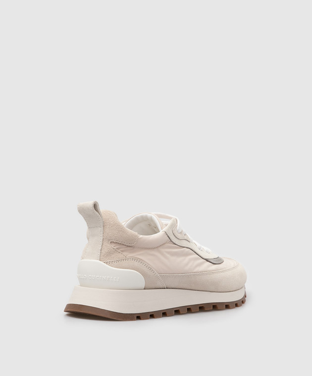 Brunello Cucinelli Кросівки із замшевими вставками та ланцюжками MZSFG2193 зображення 4