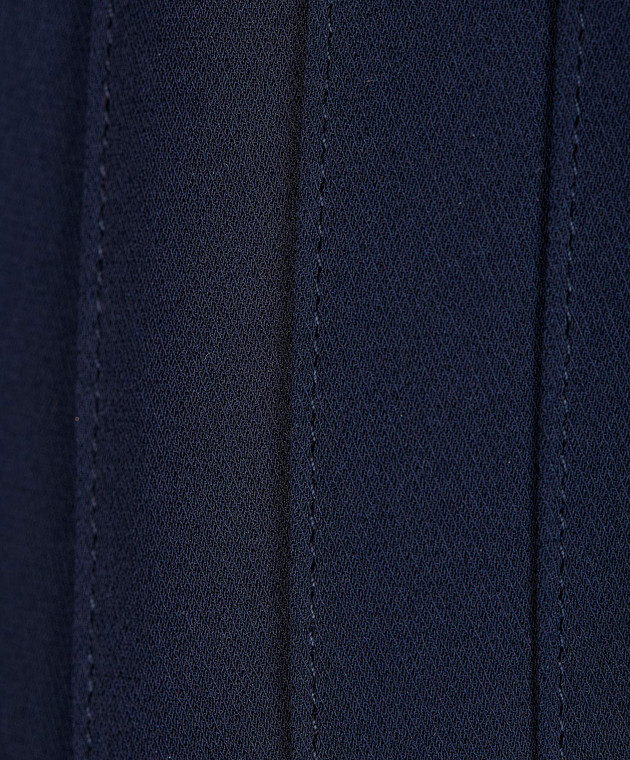 Valentino Темно-синее платье из шелка EB0VS6DA изображение 5