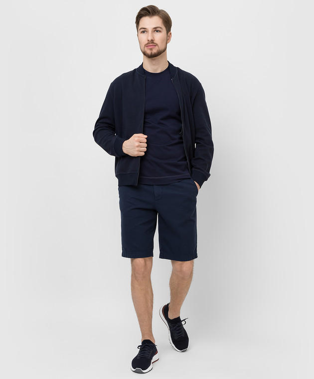 Brunello Cucinelli Темно-синяя спортивная кофта M0T319072G изображение 2
