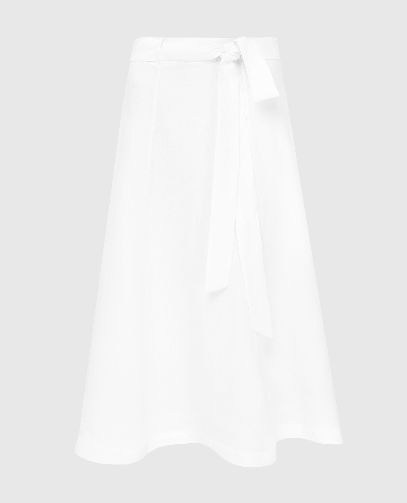 

Льняная юбка миди, Белый, Юбки прямые