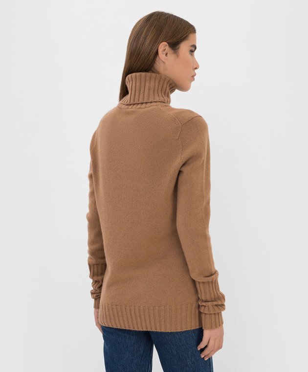 Kiton Темно-бежевый свитер из кашемира D50728549 изображение 4