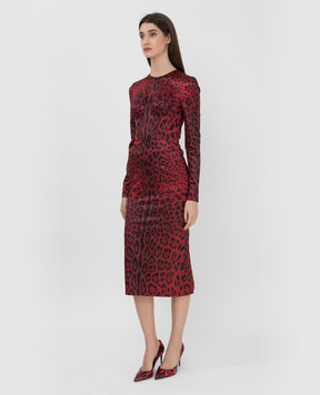 Dolce&Gabbana Сукня міді в анімалістичний принт F6W3TTFSSGW