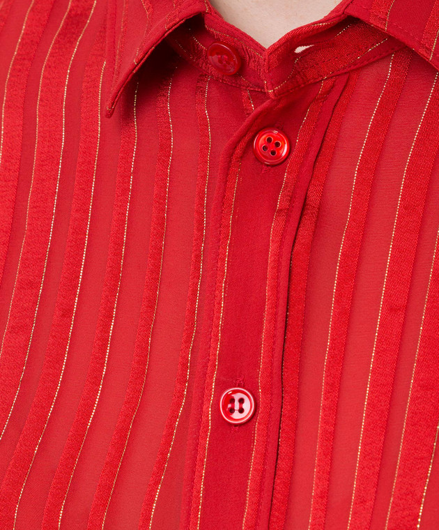Saint Laurent Червона блуза з шовку 395733 зображення 5
