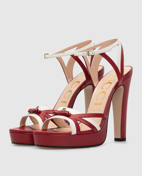 Gucci Красные кожаные босоножки 609439C9D10