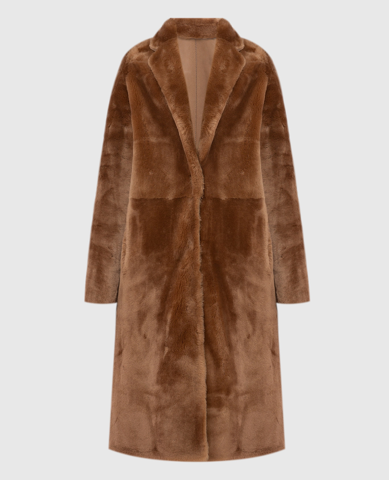 Light brown sheepskin coat
