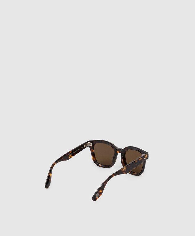 Brunello Cucinelli Темно-коричневые солнцезащитные очки Filu с узором MOCFIL006 изображение 5